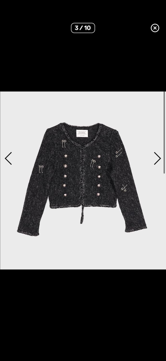 데어드 더블 버튼 니트 가디건 상품이미지3