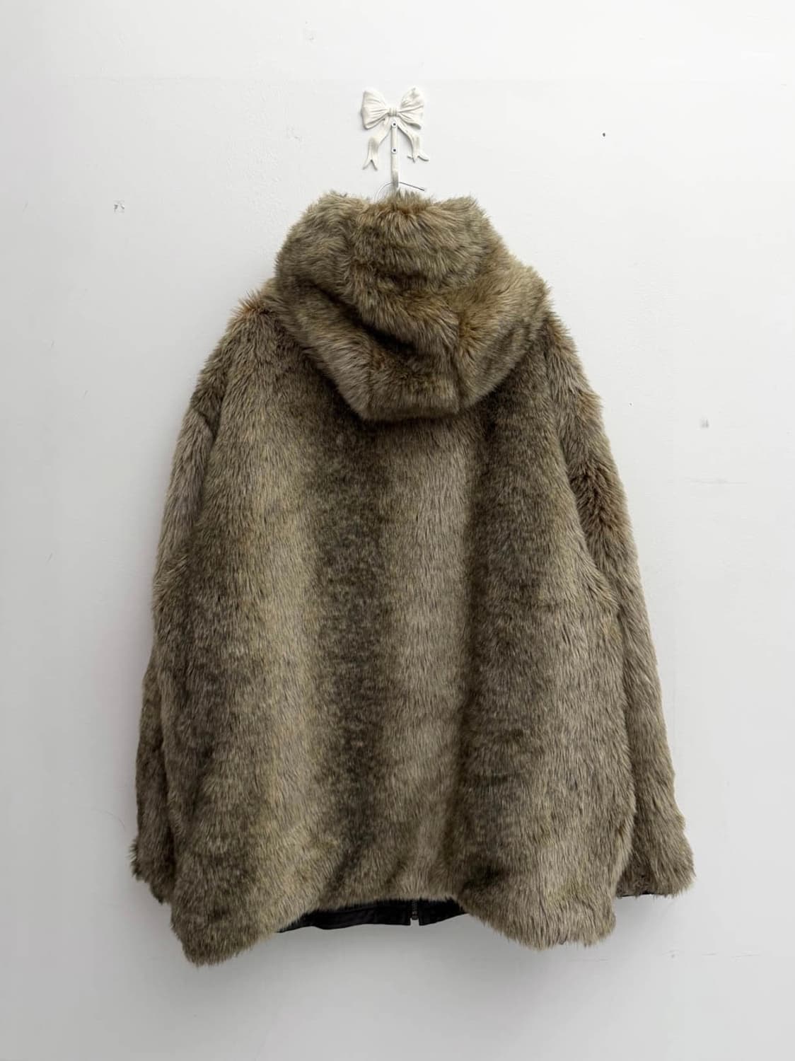 리버시블 브라운 퍼 레더 후드집업 상품이미지8