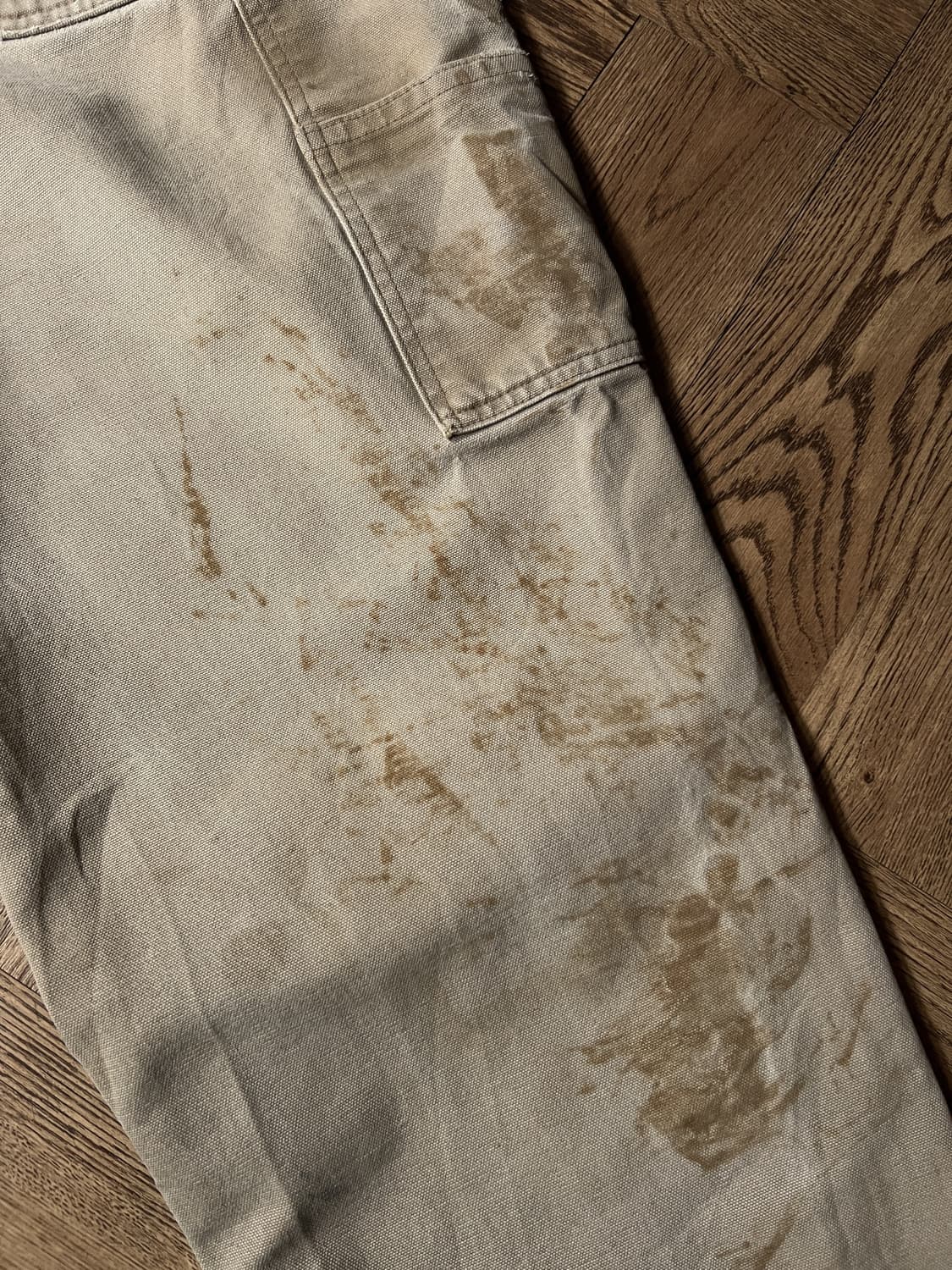 [33]칼하트 USA 더티 디스트로이드 데저트 탄 싱글니 카펜터 워크팬츠 상품이미지9