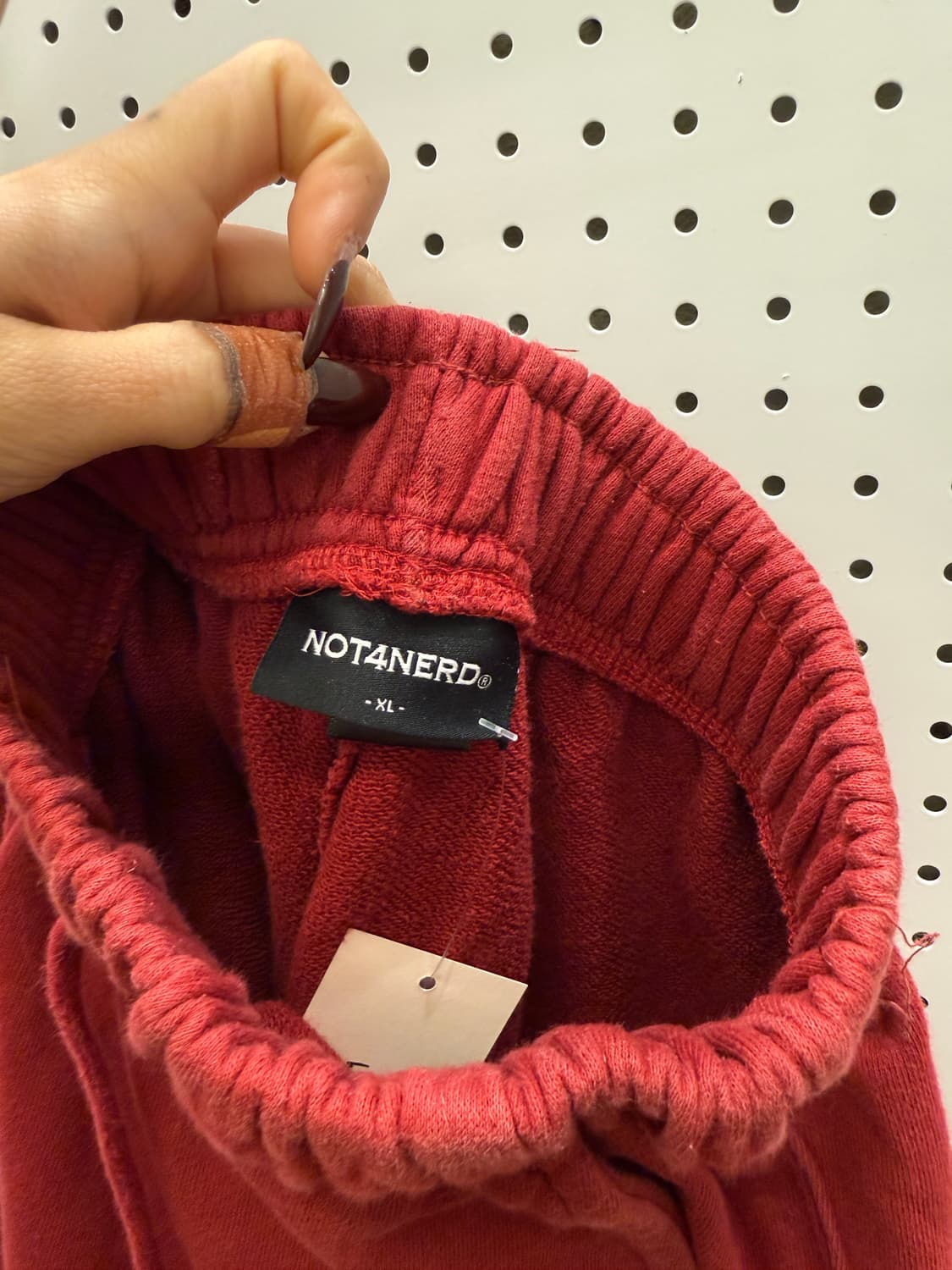 낫포너드 브러쉬 NFND 로고 레드 스웻팬츠 U1592 상품이미지5