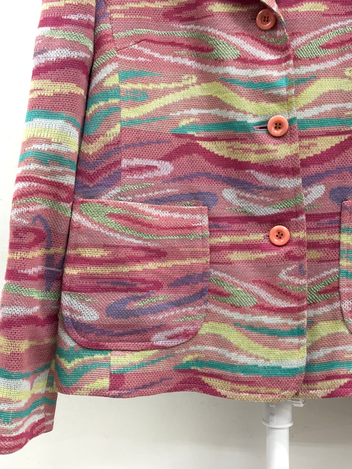 빈티지 핑크 실크 블레이저 자켓 상품이미지7