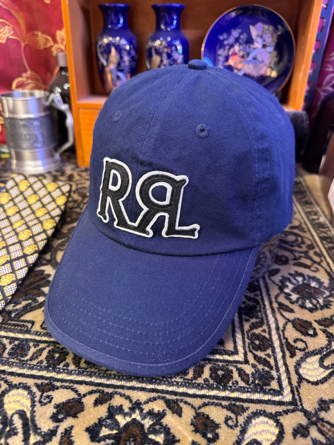 더블알엘 RRL 로고 볼캡 네이비 상품이미지1