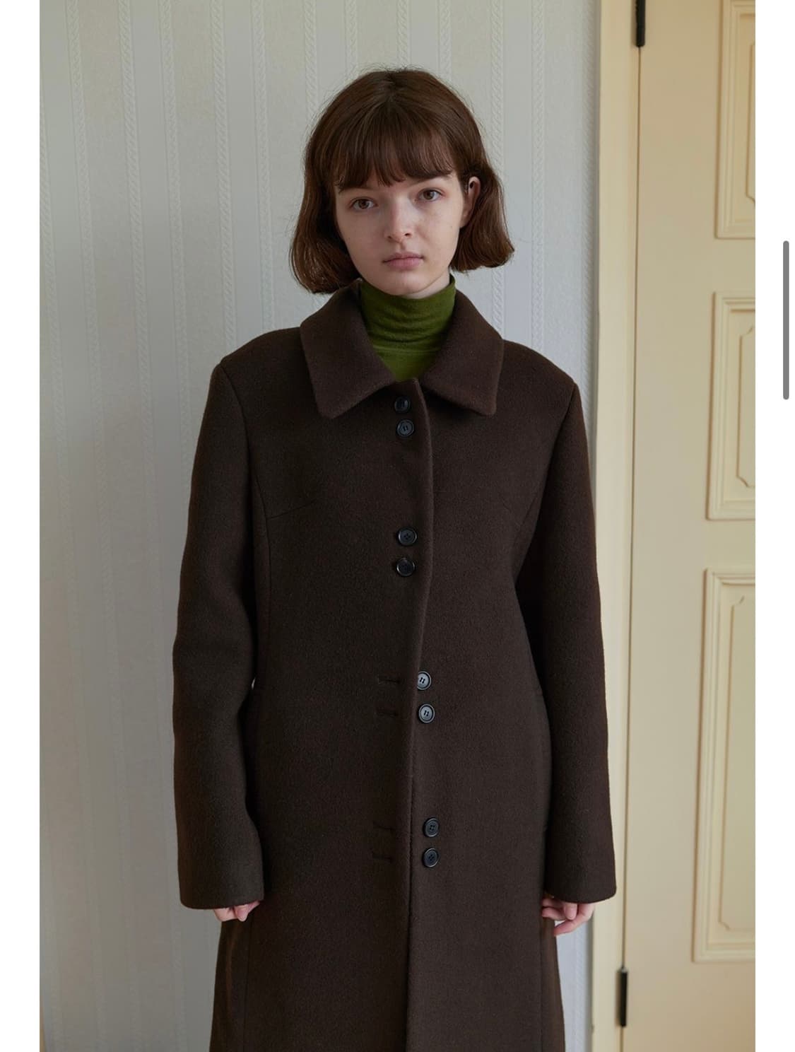 [노컨텐츠] 클래식 롱 코트 다크브라운 상품이미지3