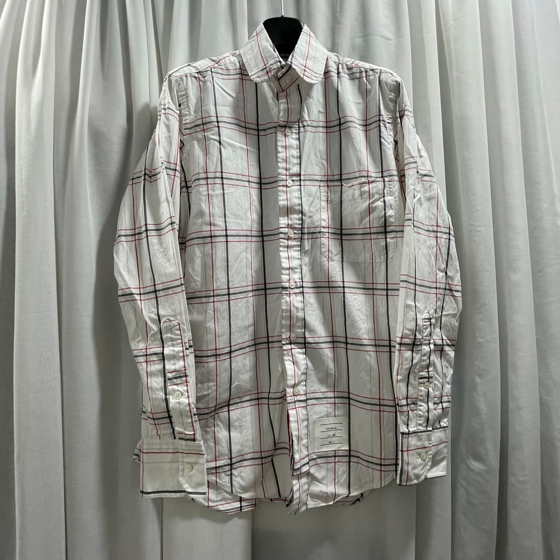 톰브라운/ 라운드 카라 트리콜로 체크 셔츠/ 2 상품이미지1