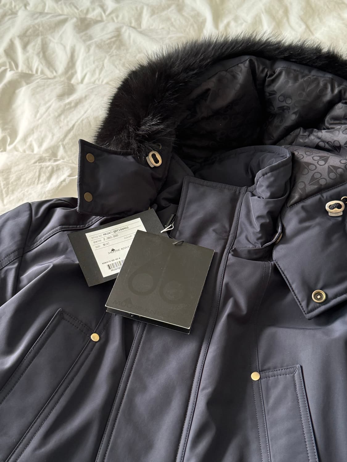 무스너클 패딩 거위털 사이즈 m 상품이미지4