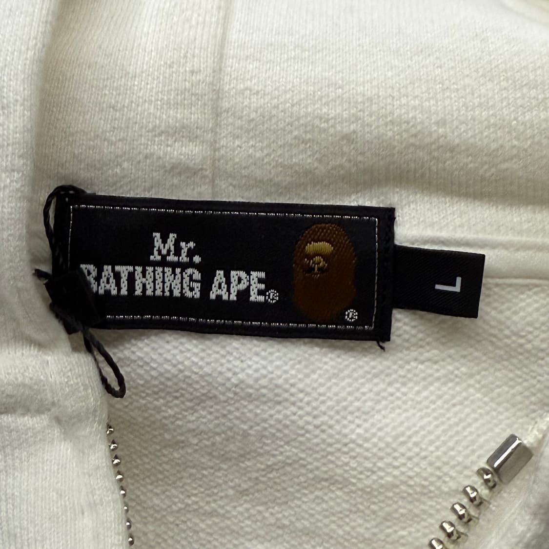 미스터 베이프 수염 화이트 후드집업 상품이미지6