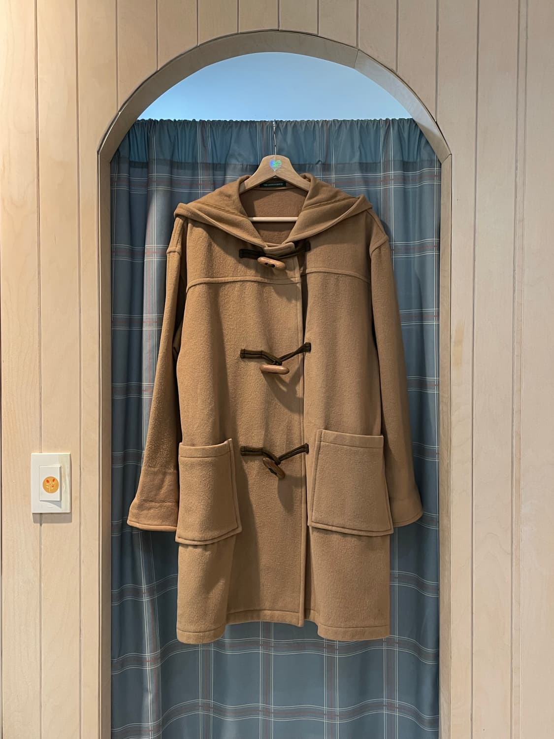 일본빈티지 우드버튼 오버핏 떡볶이코트 상품이미지3