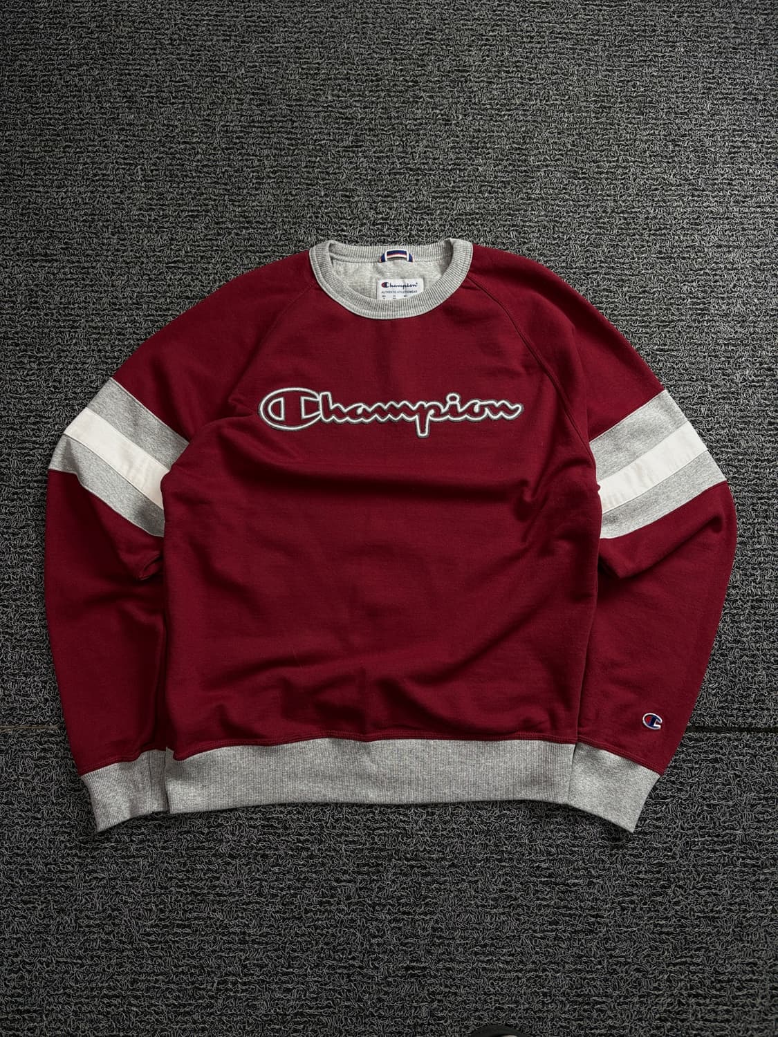 00s 챔피온 올드스쿨 배색 빅로고 크루넥 스웻 셔츠 1525 상품이미지2