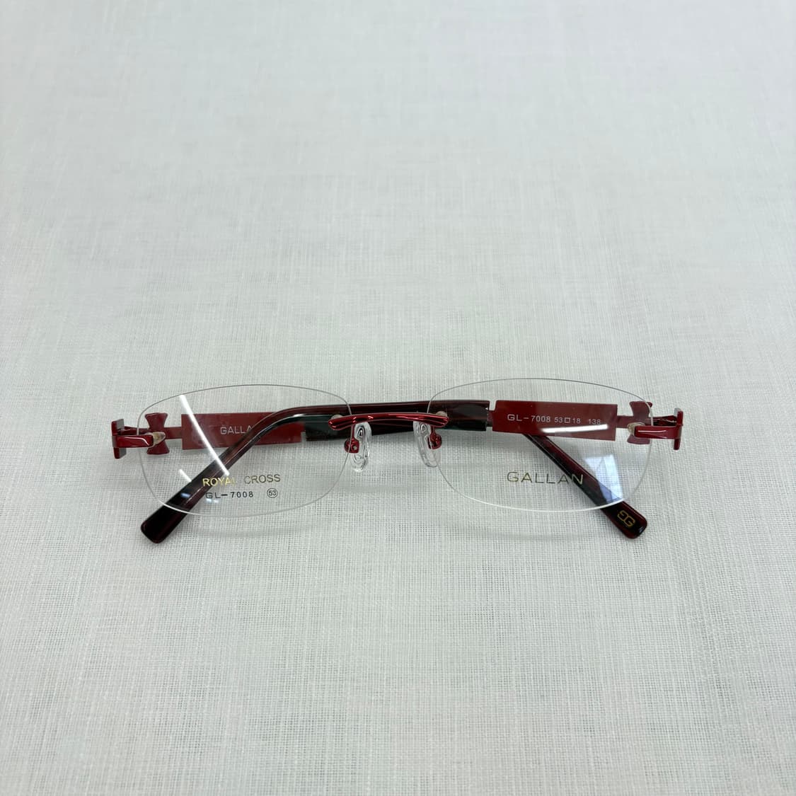 GALLAN 레드실버 빈티지 반무테 상품이미지4