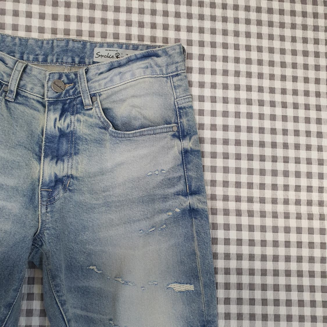 스모크라이즈 부츠컷 스판 청바지 남자30 상품이미지3
