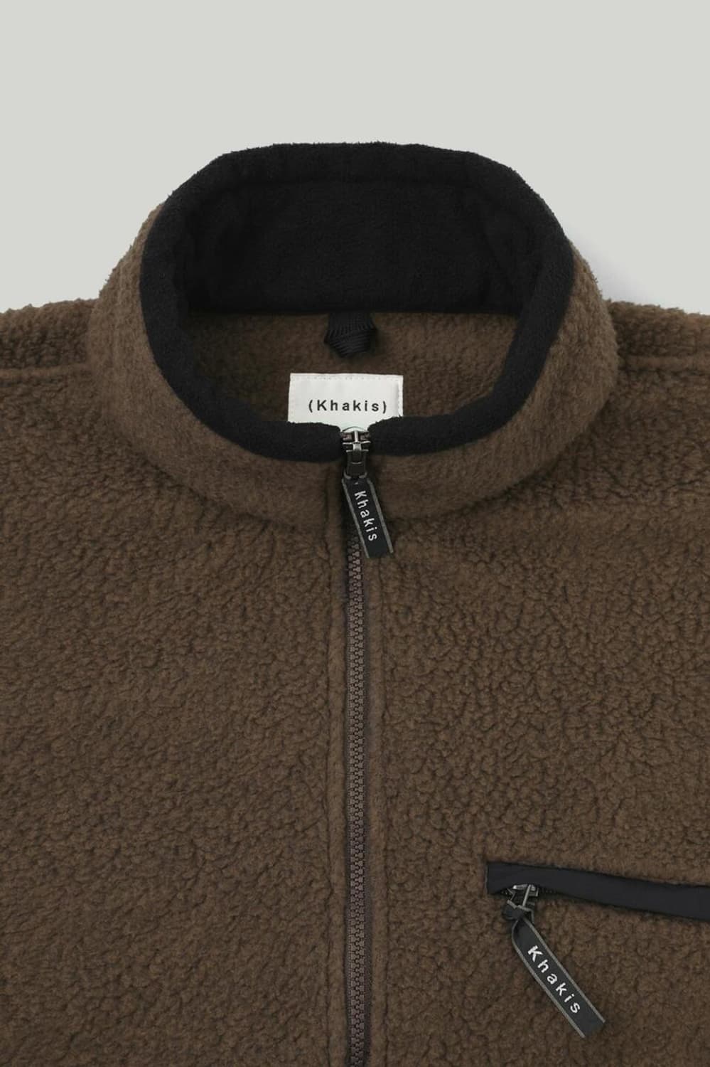 카키스 쉐르파 하프집업(다크브라운 L사이즈) 판매합니다. 상품이미지3