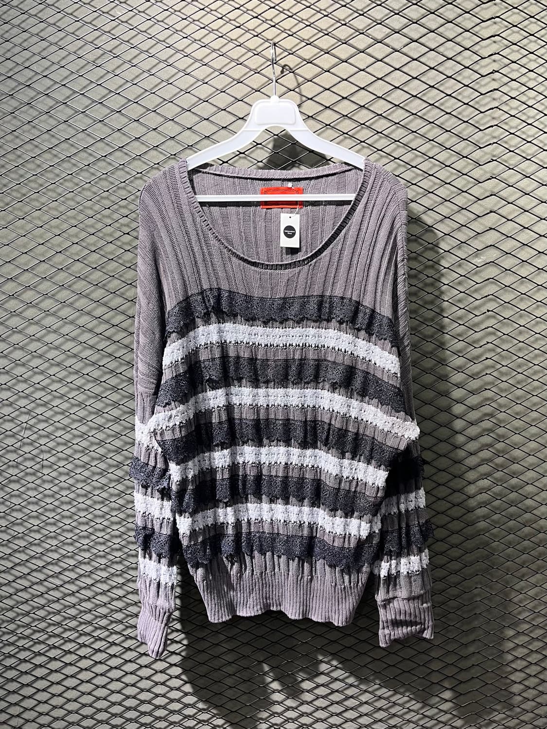 JPN 레이스 트림 니트 상품이미지1