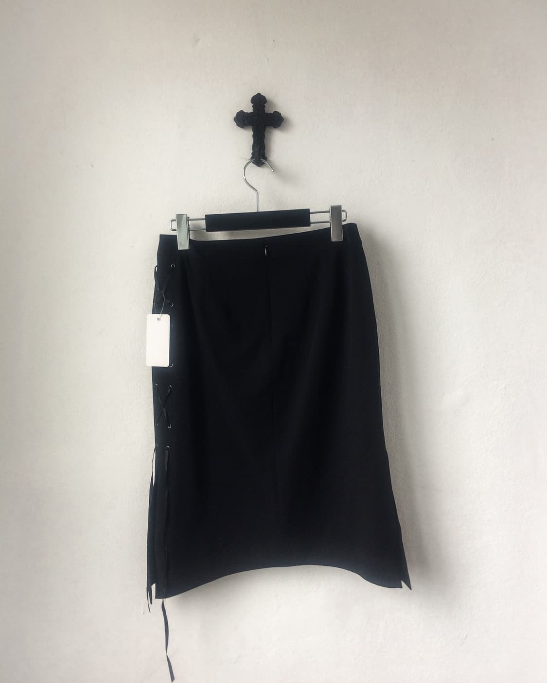 Side lace up point midi skirt 상품이미지2