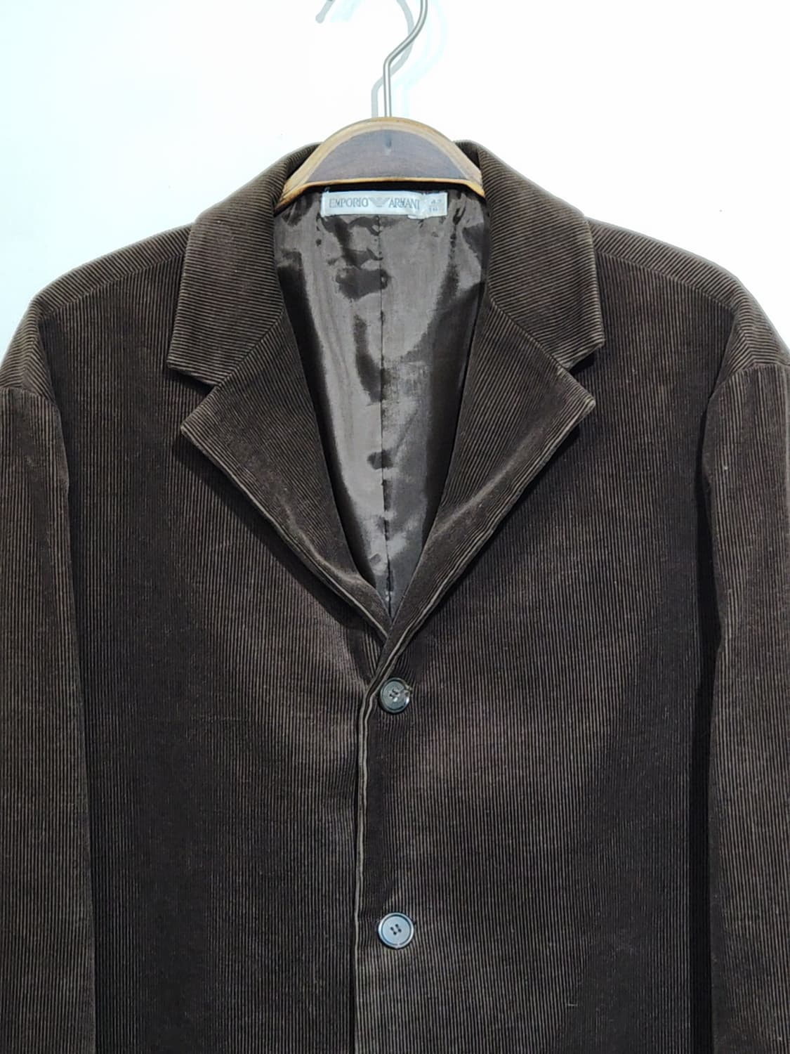 (L) 엠포리오 아르마니 코듀로이 자켓 브라운 싱글 골덴 블레이져  상품이미지2