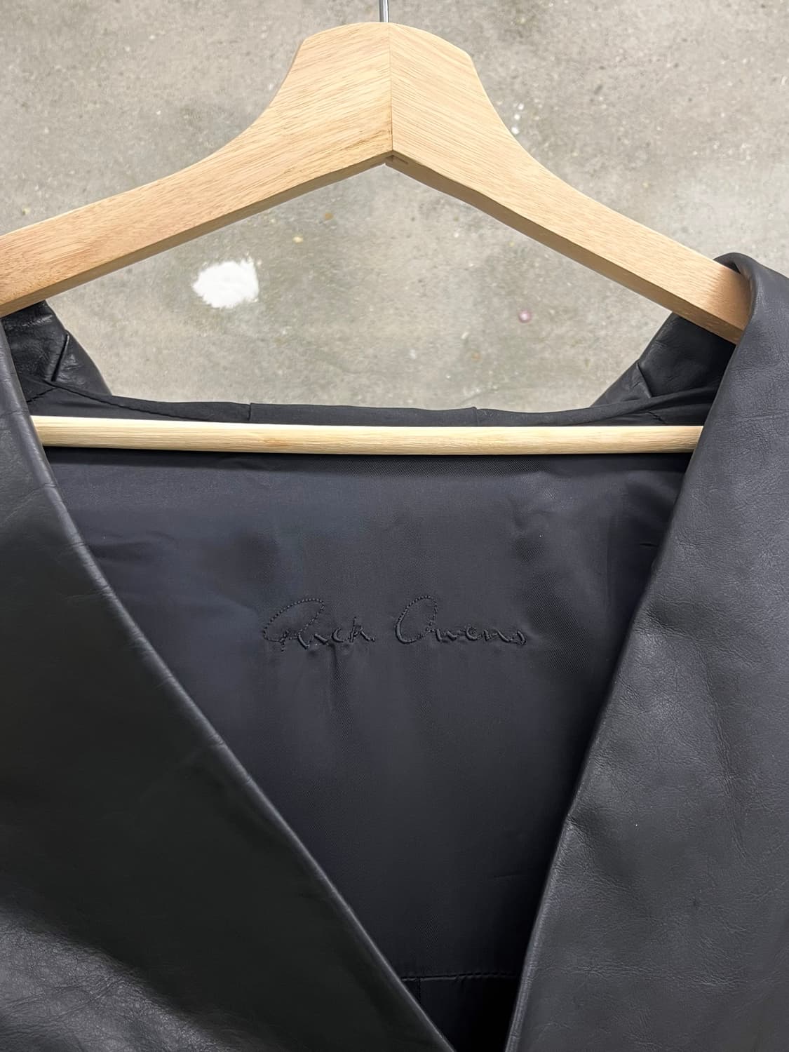 Rick Owens 릭오웬스 블랙 레더 후드 자켓  상품이미지8