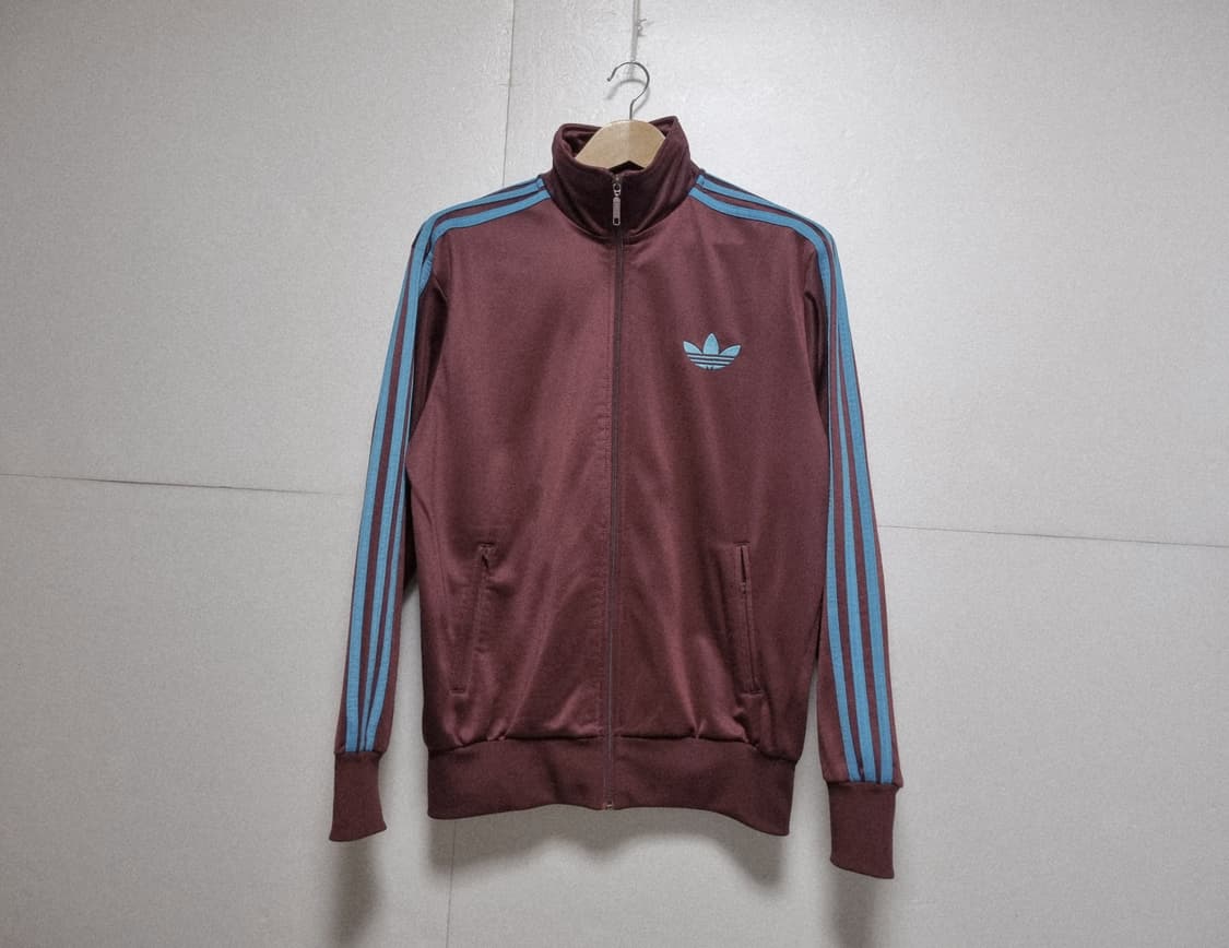 남성 아디다스 버건디 OG 불꽃 구 파이어버드 트랙탑 져지 저지 집업 상품이미지3