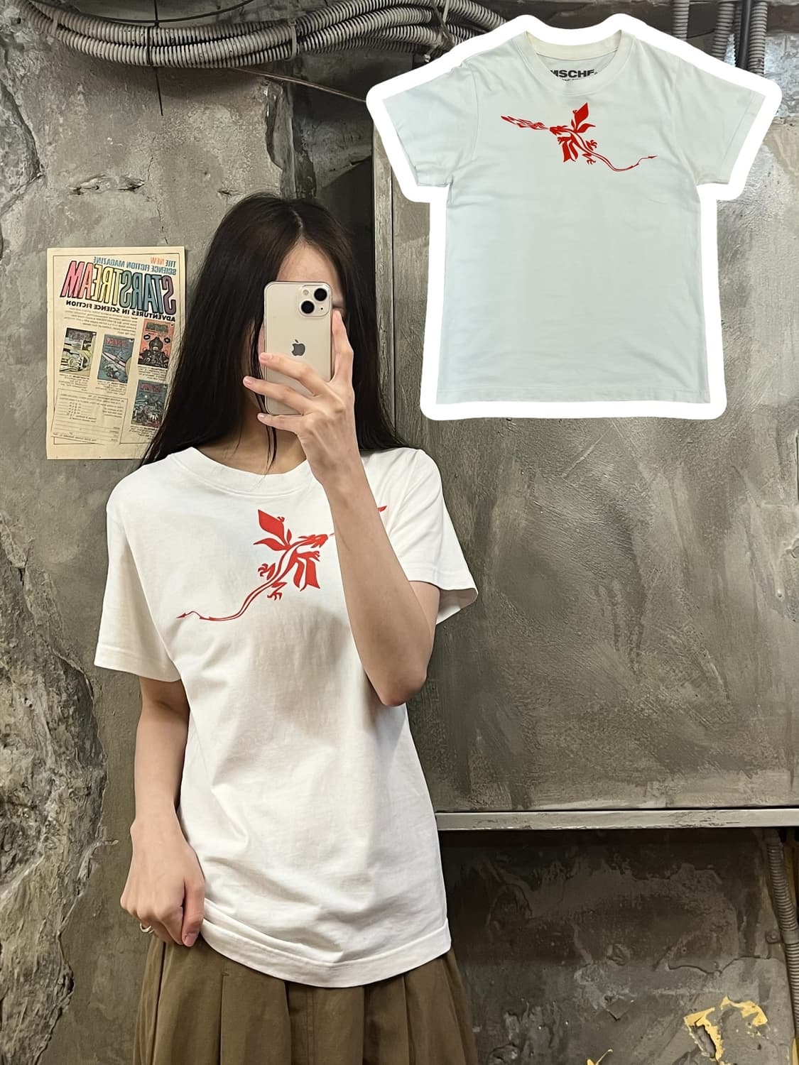 미스치프 반팔티 화이트 #csz468 상품이미지1