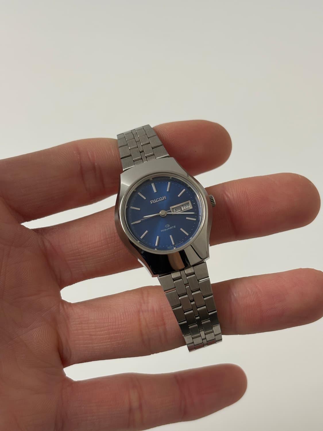 1980s Blue Dial Silver Ladies Riquartz 상품이미지2