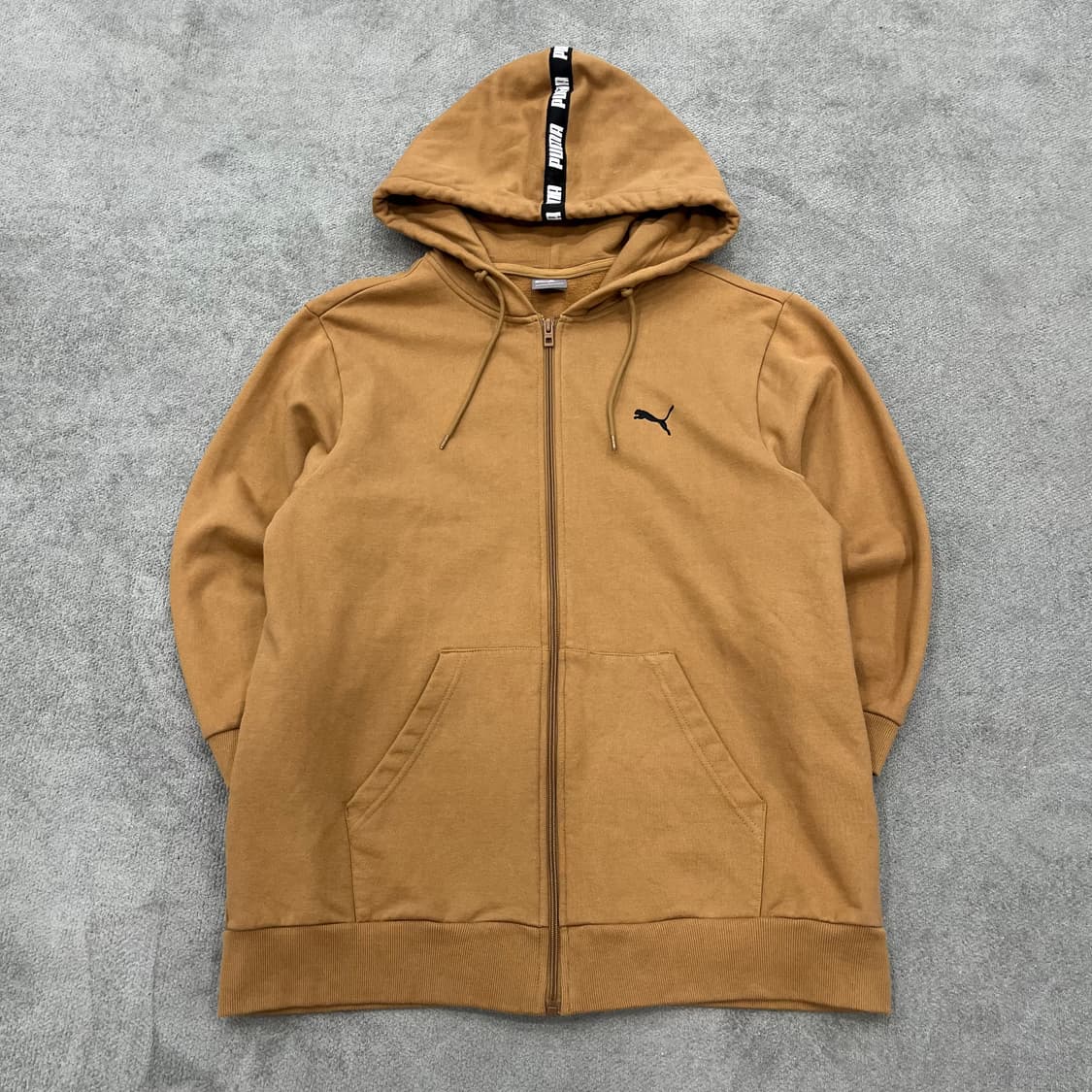 L 푸마 로고 후드집업 브라운 상품이미지1