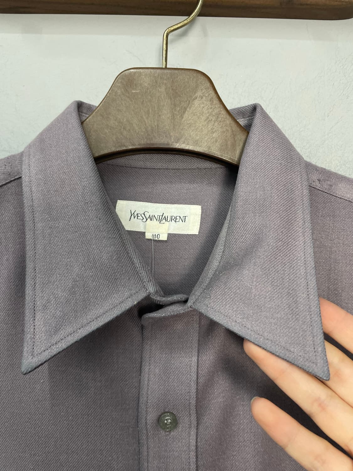 입생로랑 퍼플 원포켓 셔츠 H1757 상품이미지5