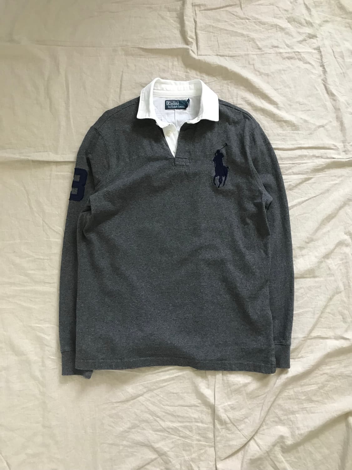 폴로 랄프로렌 빅포니로고 그레이 럭비티 상품이미지5