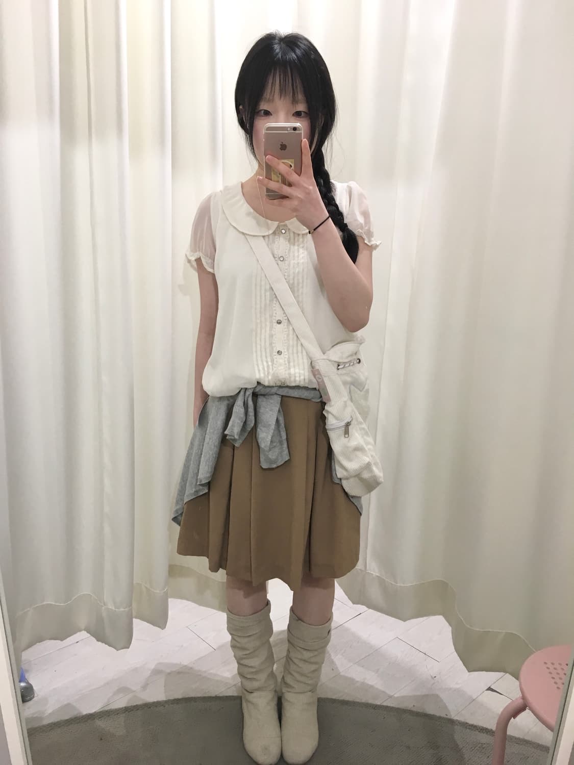 Round-collar lace blouse 상품이미지2