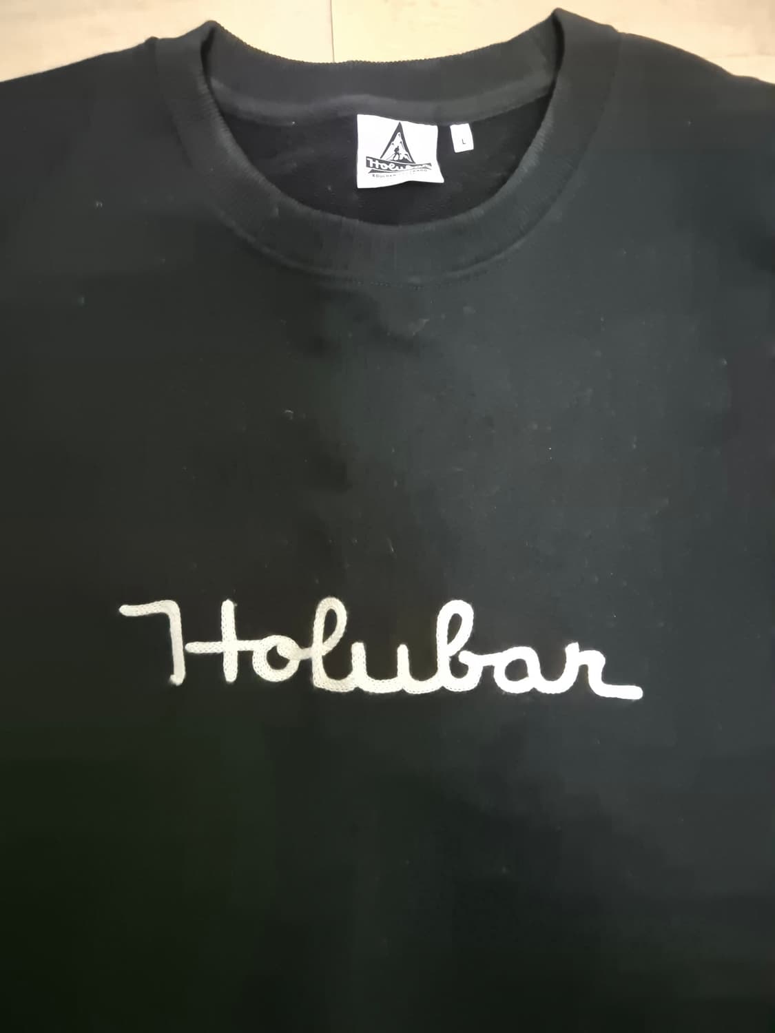 홀루바 크루넥 스웻 L사이즈 블랙 상품이미지2