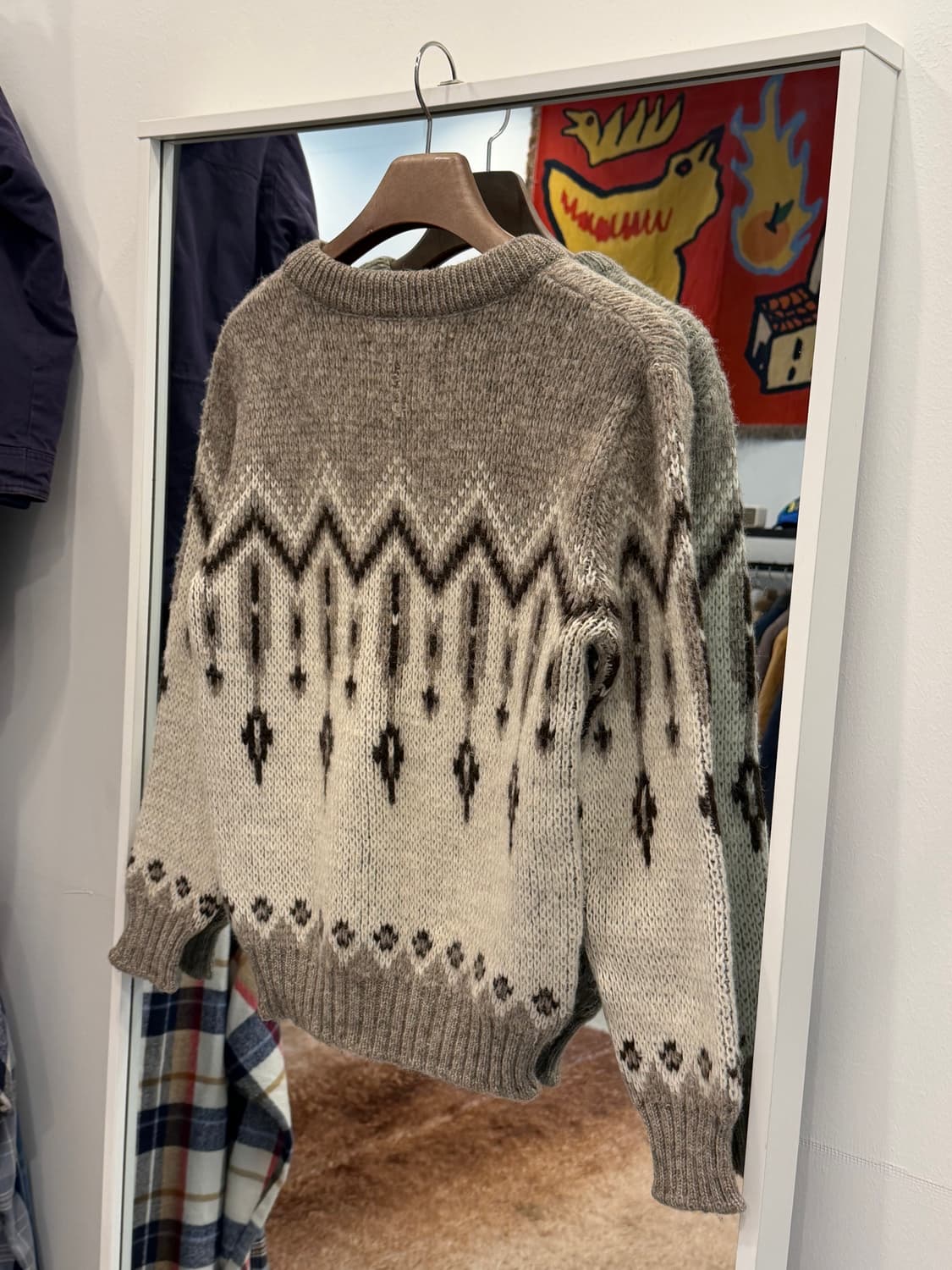 90s Brown Bison 빈티지 버진울 니트 (made Canada) 상품이미지4