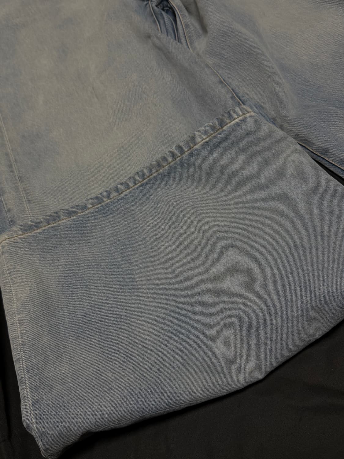 베트멍 로고 자수 배기진 블루 데님팬츠 상품이미지4