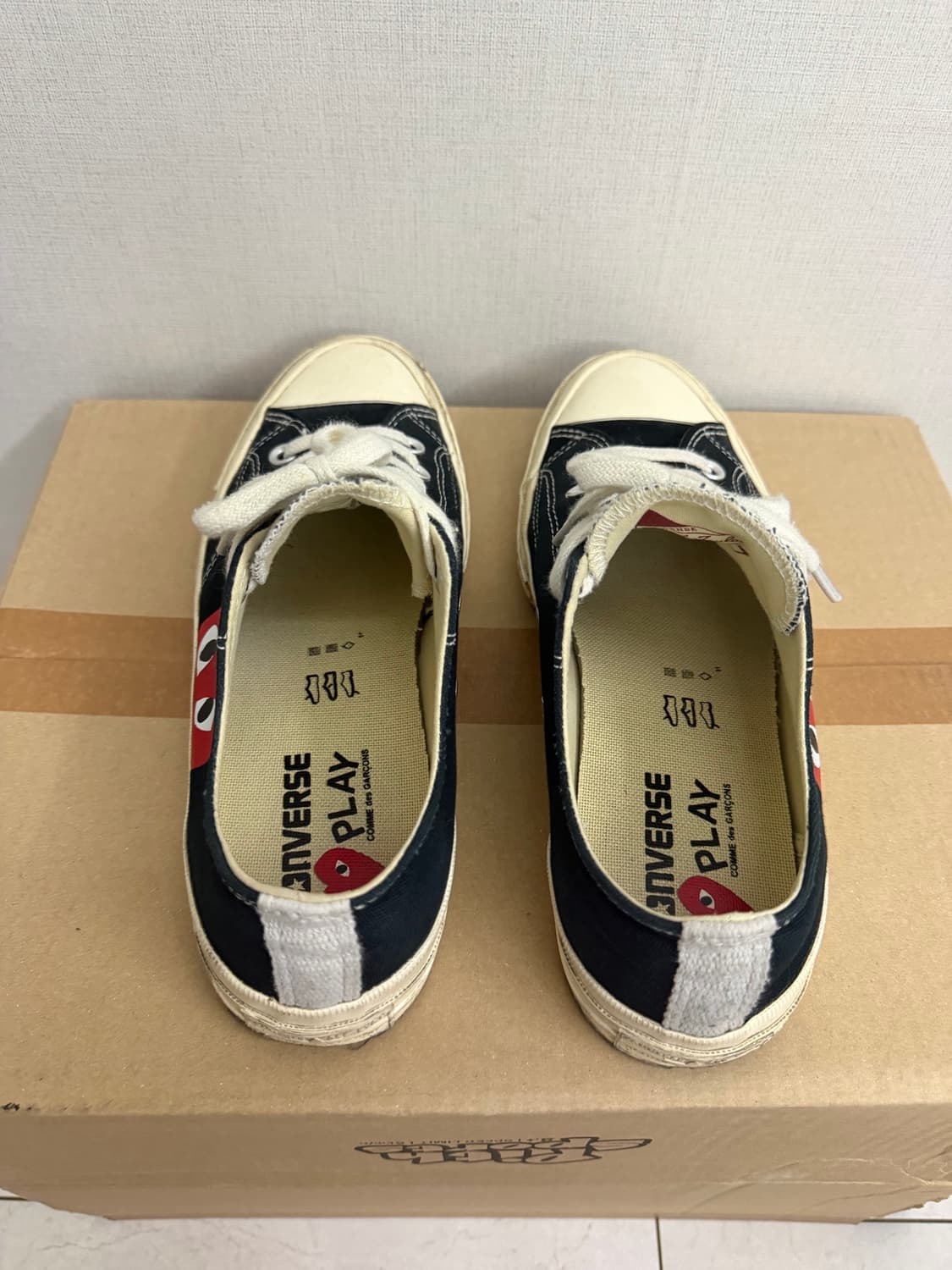 컨버스 x 플레이 꼼데가르송 척 70 로우 블랙 255 상품이미지4