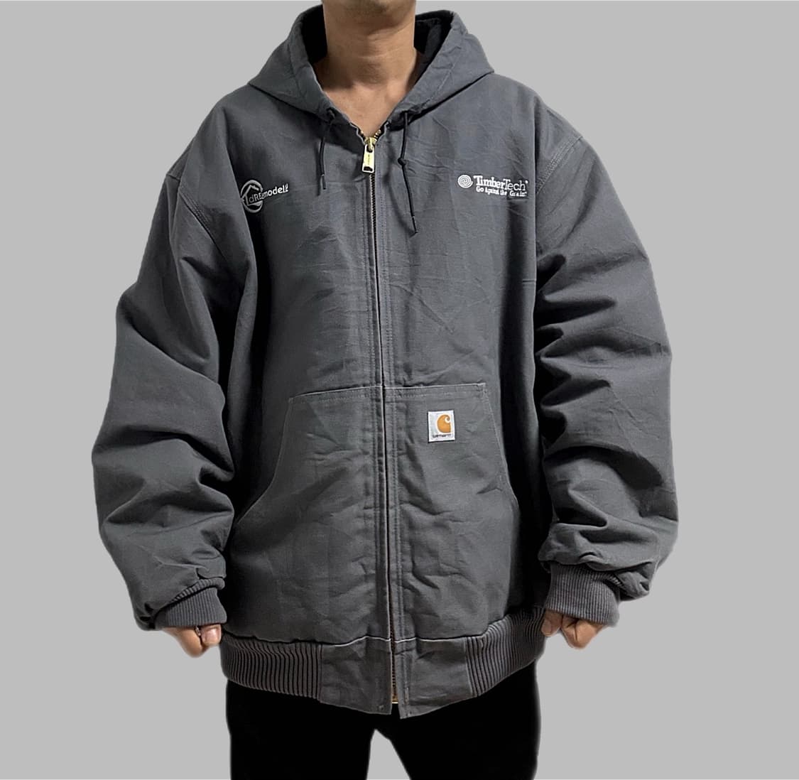 칼하트 본 커스텀 워크 후드 오버핏 봄버자켓 상품이미지2