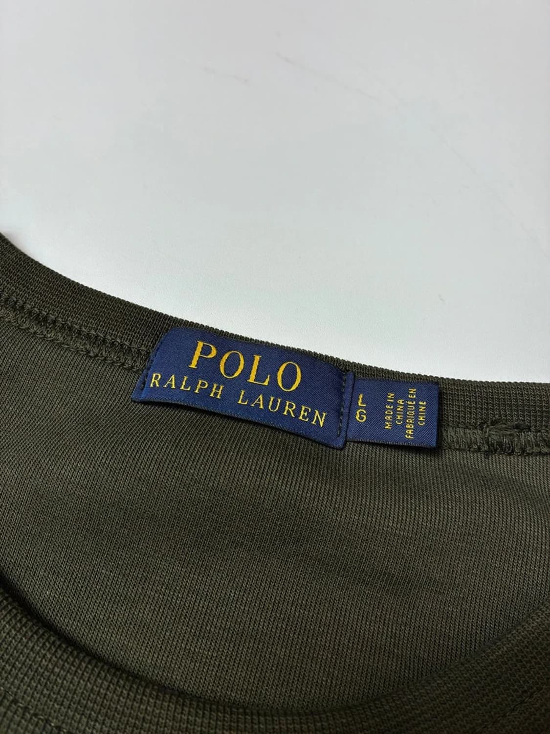 폴로 랄프로렌 로고 카키 크루넥 맨투맨 PN8908 상품이미지6