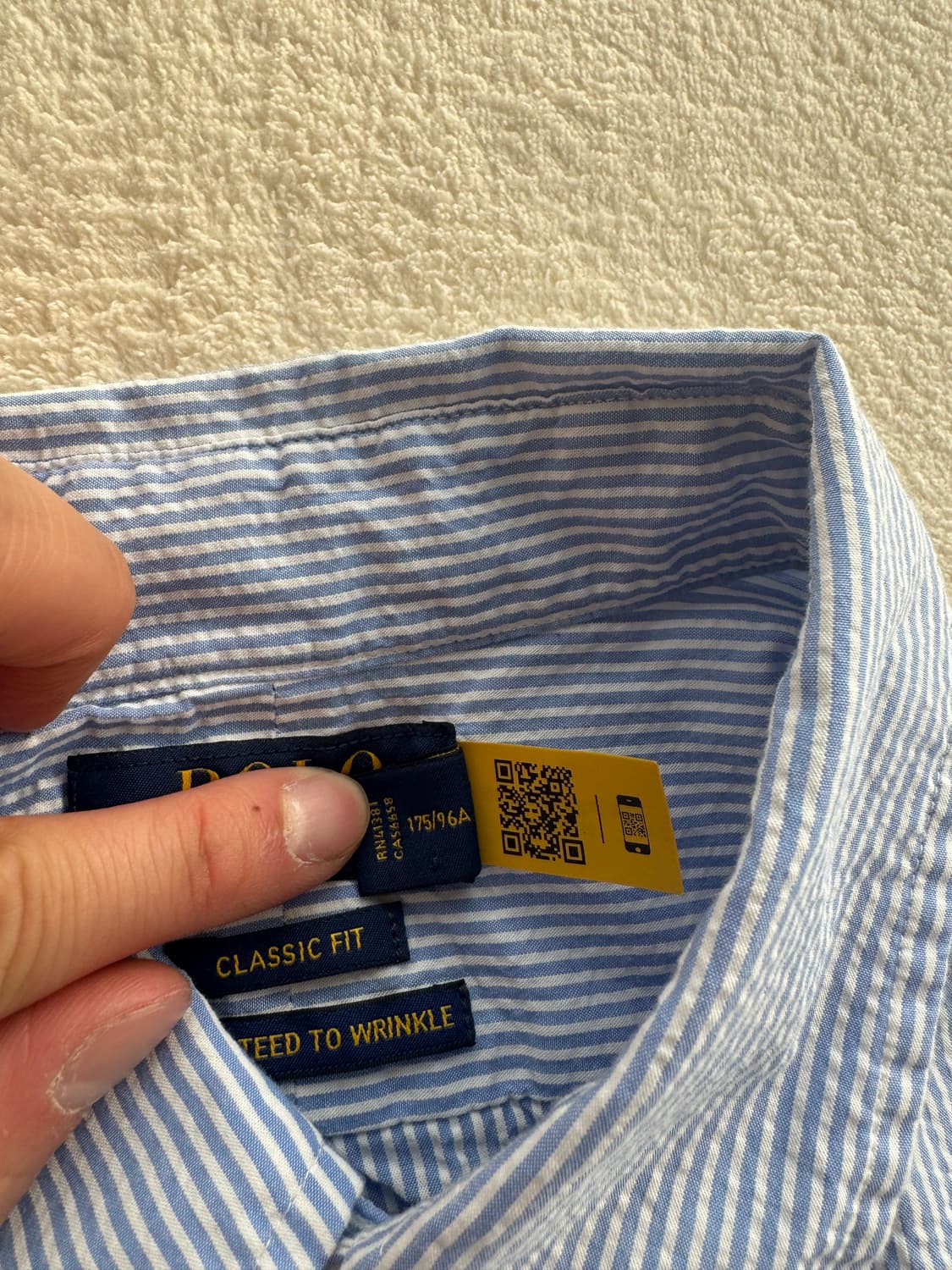 폴로 시어서커 스트리이프 셔츠 상품이미지4