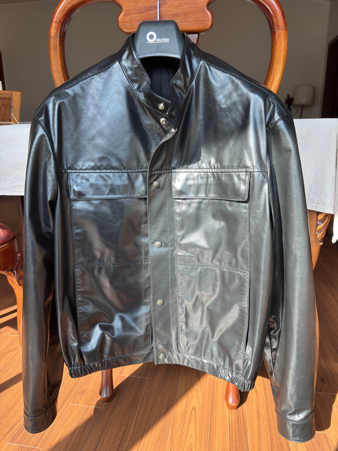 르메르 23ss 남성 레더 블루종 상품이미지1