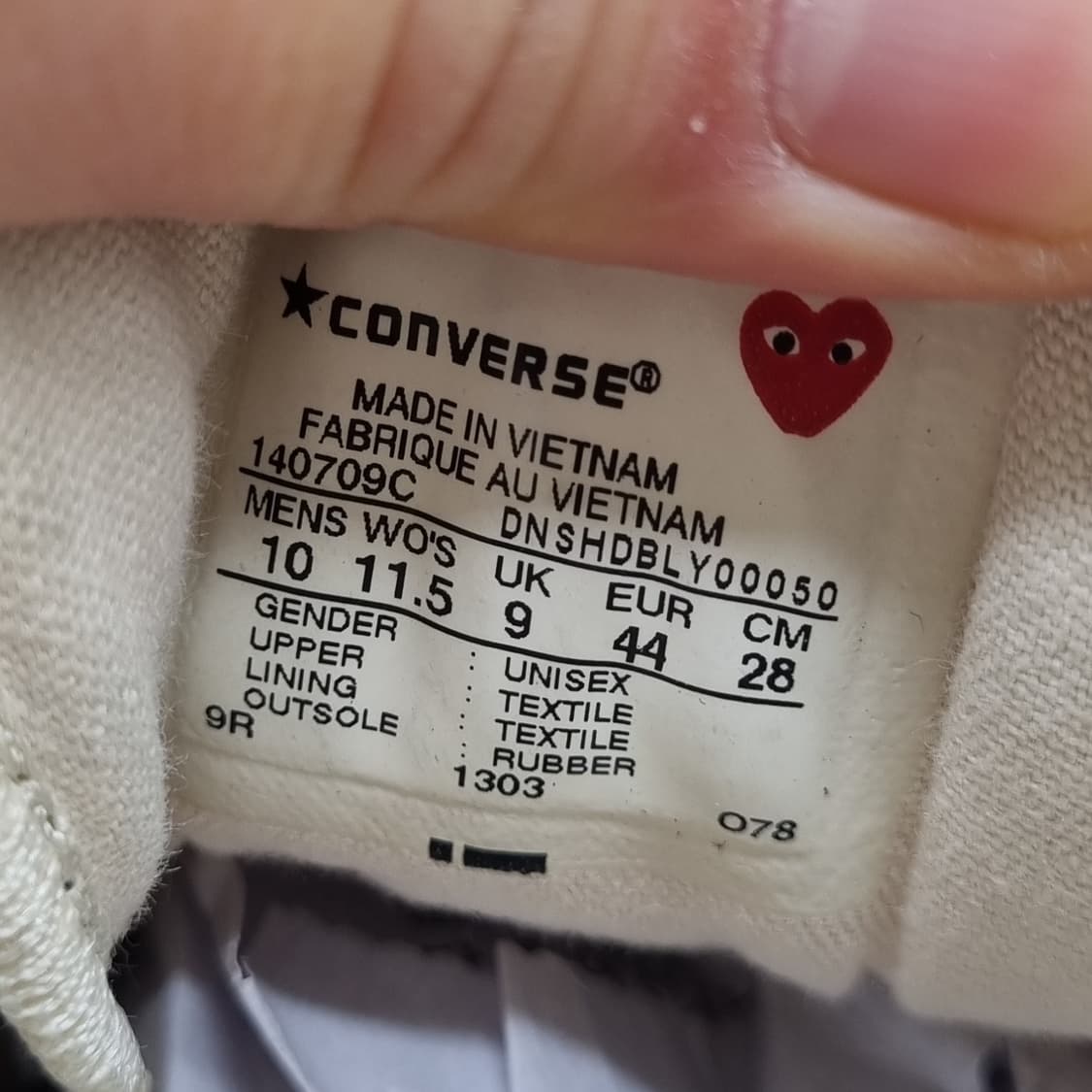 컨버스 X 꼼데가르송 남성하이탑280 상품이미지6