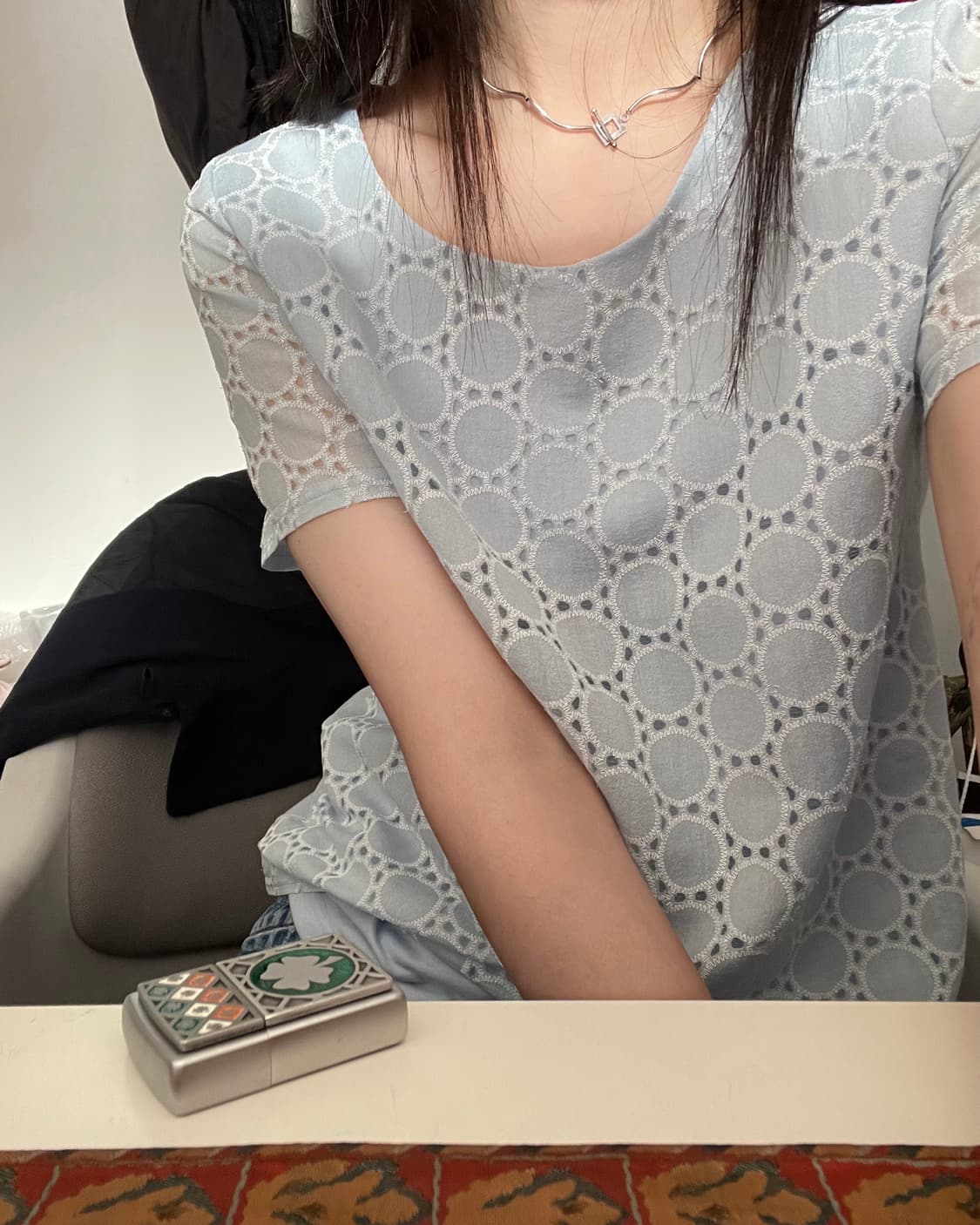Dot pattern blouse 상품이미지5