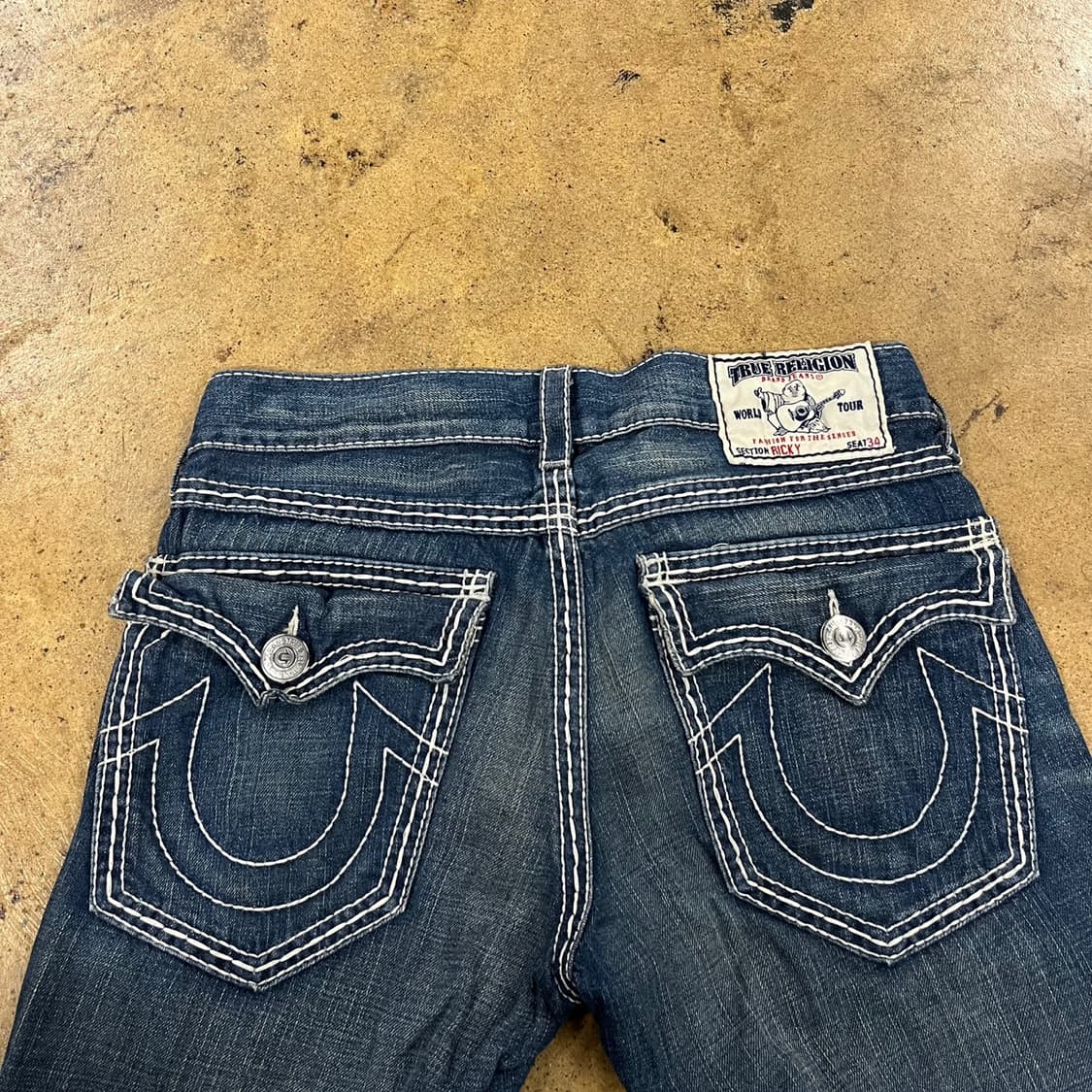 [정품/33] 트루릴리젼 스티치 데님 청바지 b16 상품이미지4