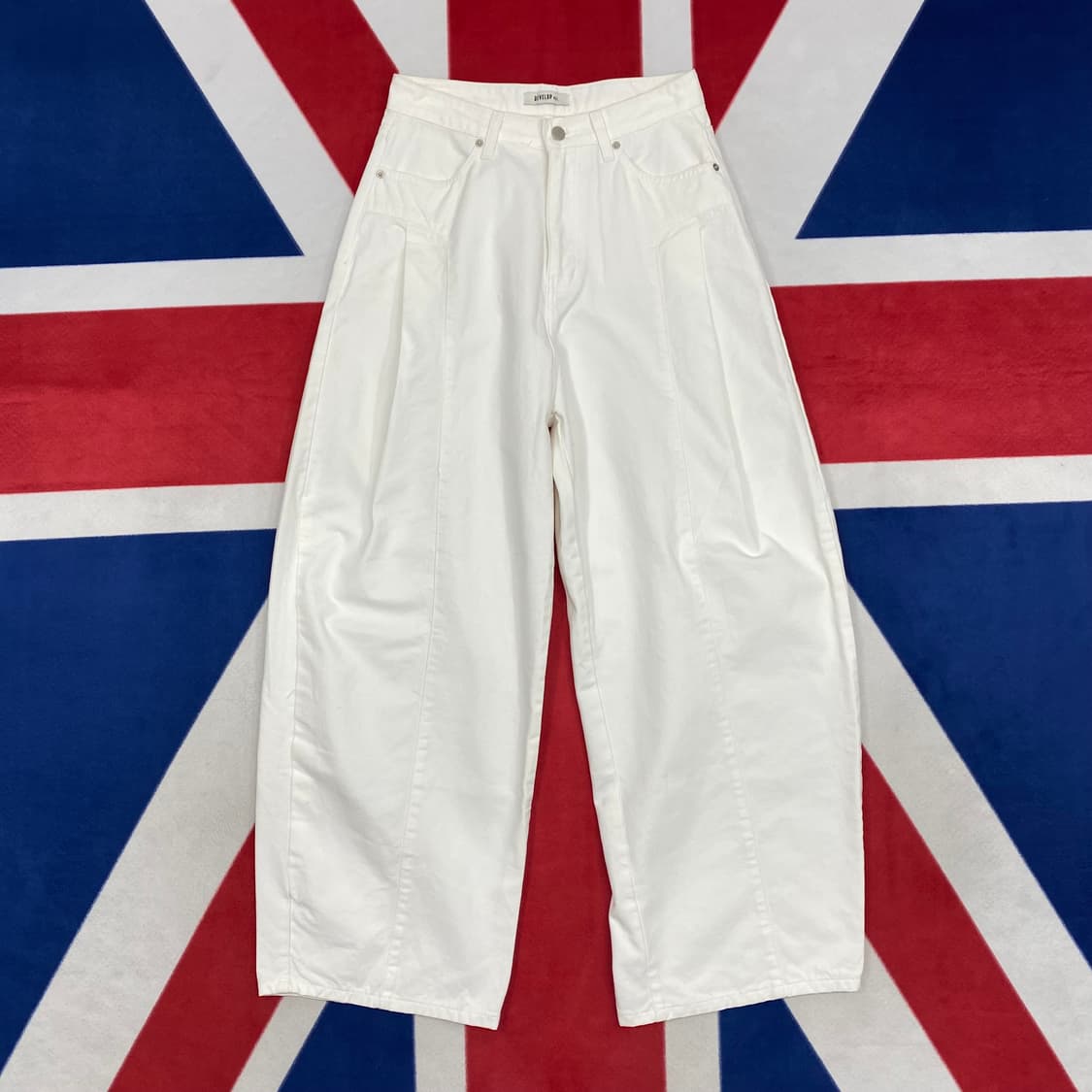 벌룬 화이트 데님팬츠 M 상품이미지1