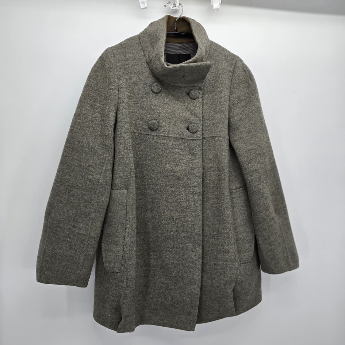 SYSTEM 시스템 회색 스탠드넥 코트 상품이미지3