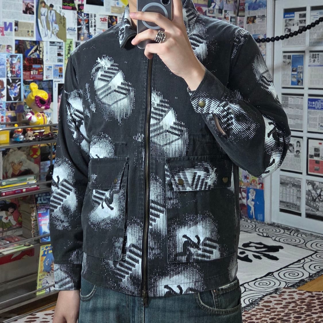 예스아이씨 그래비티 프린팅 투웨이 코튼 자켓 상품이미지2