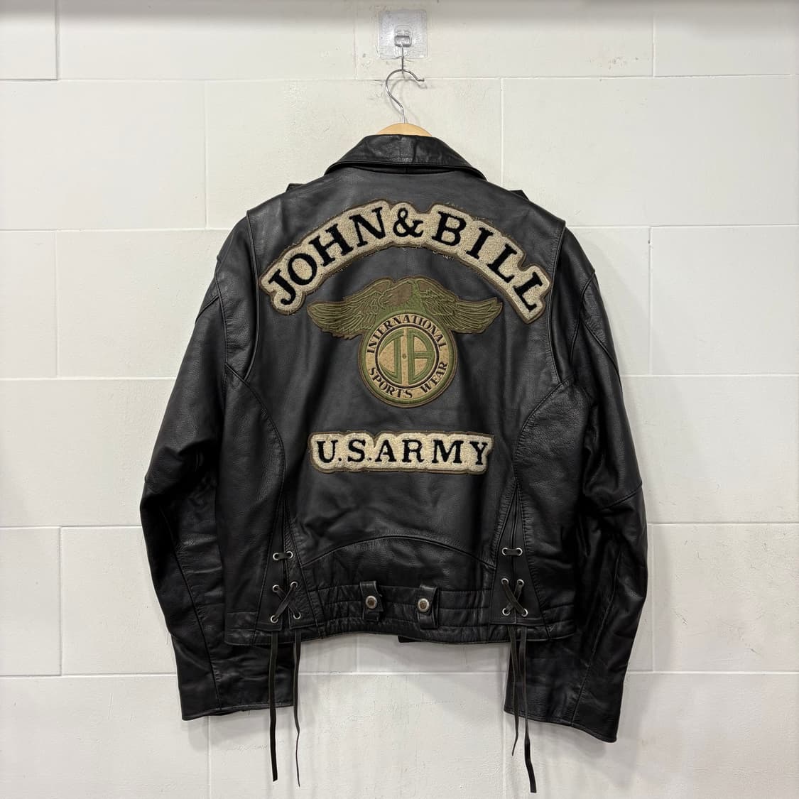 90's John&Bill 국내산 리얼레더 소가죽 자켓 상품이미지6