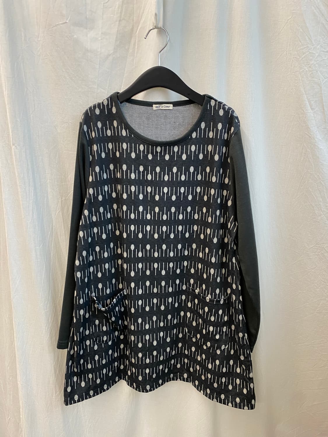 차콜 도트 롱탑(L) 상품이미지2