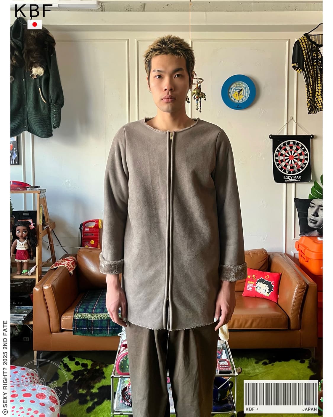 KBF + Japan Fur Lining Suede U Neck JK 상품이미지1