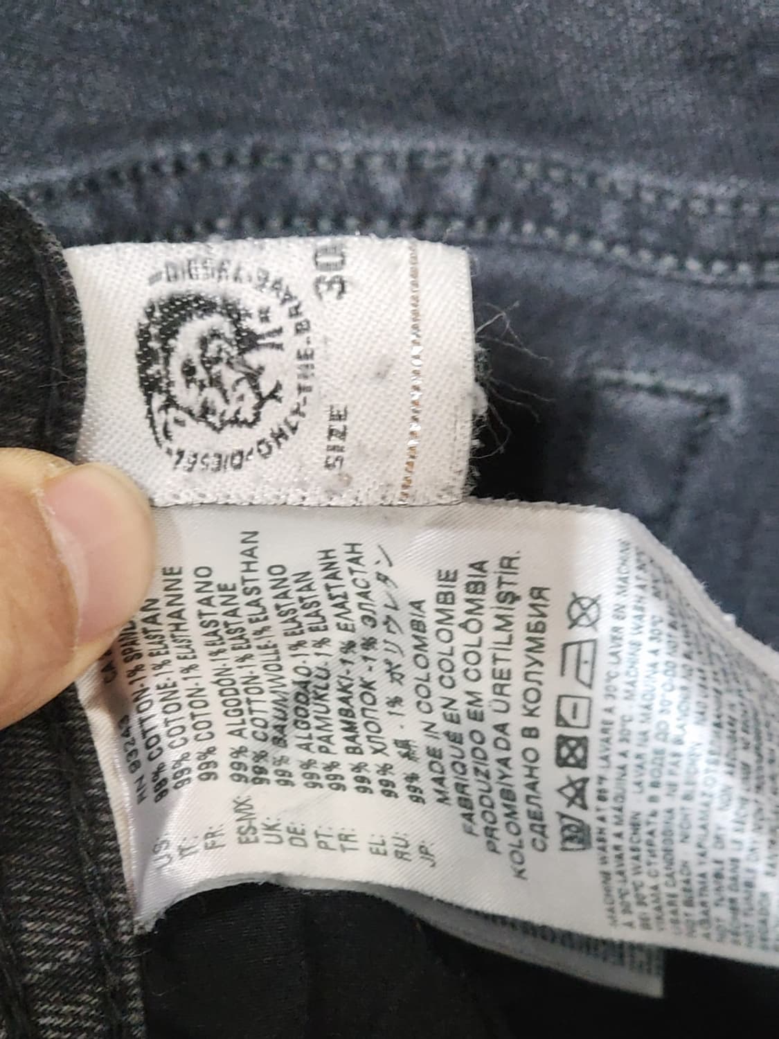 (31) 디젤 토머 청바지 블랙진 스판 THOMMER 데님팬츠  상품이미지4