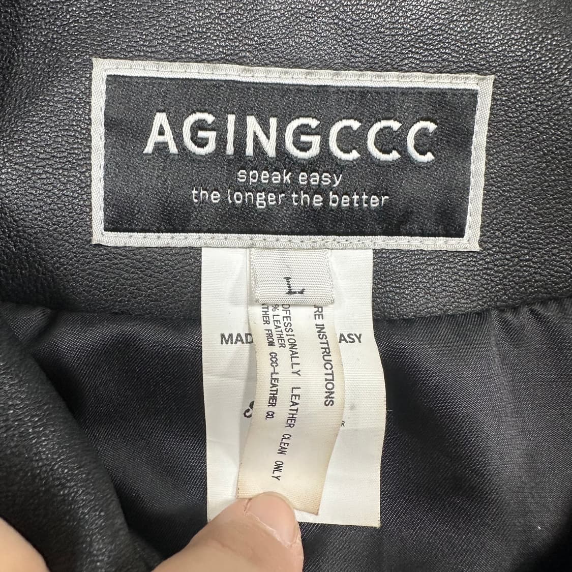 ✨ (바배) 에이징ccc 램스킨 양가죽 싱글  자켓  상품이미지3