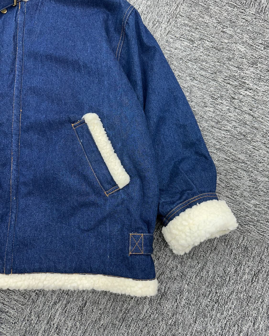 (L오버핏)B-3 TYPE 데님양털자켓-M1283 상품이미지2