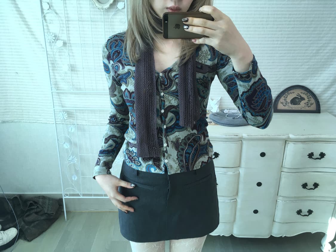 Set)오리엔탈 패턴 가디건 + 머플러 상품이미지3