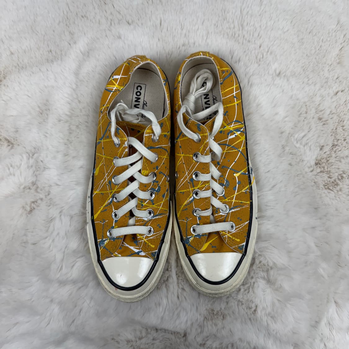 250) 컨버스 척 70 로우 페인트 스플래터 선플라워 골드 상품이미지2