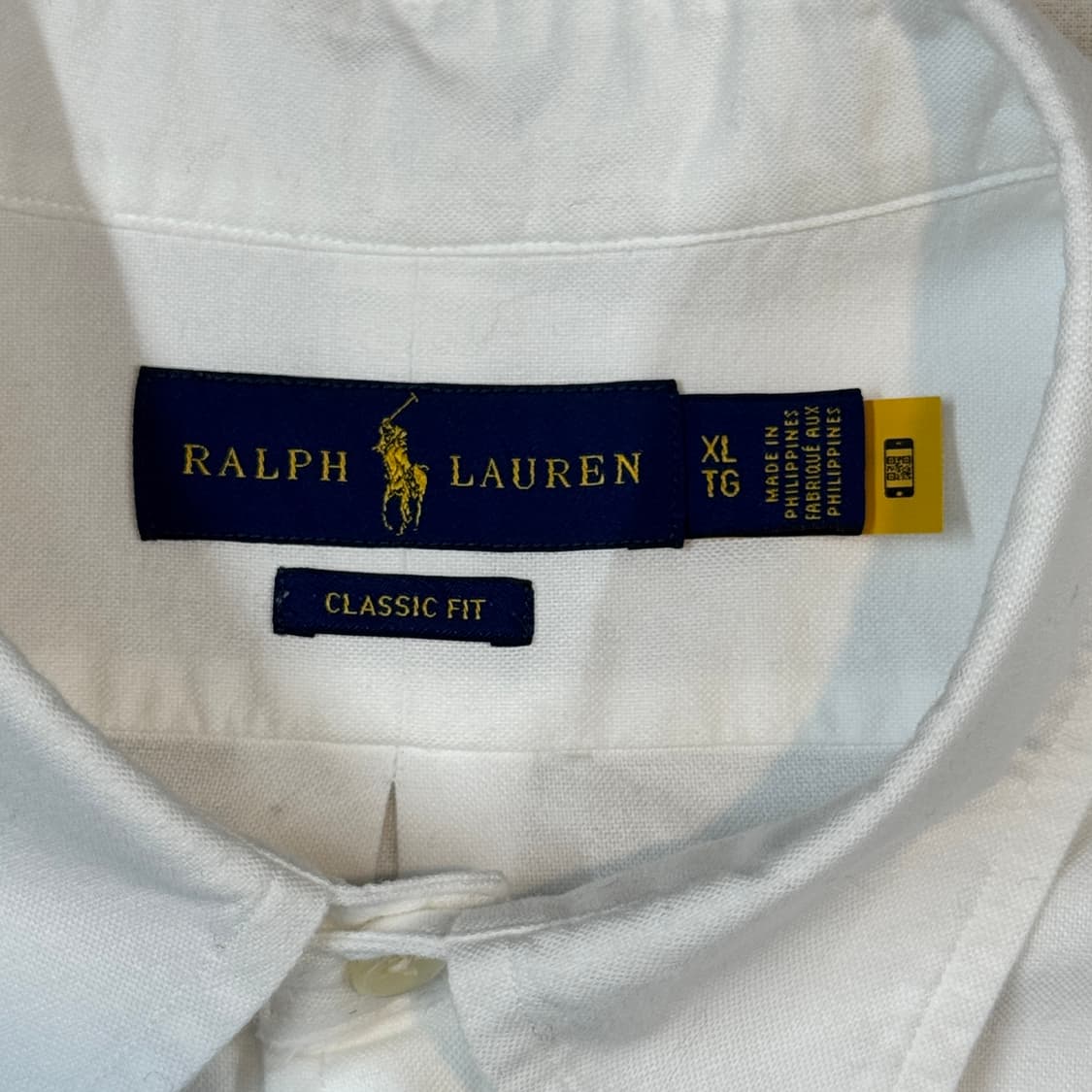 XL) 폴로 랄프로렌 클래식핏 가먼트다이 옥스포드 셔츠 큐알탭 신형 상품이미지6