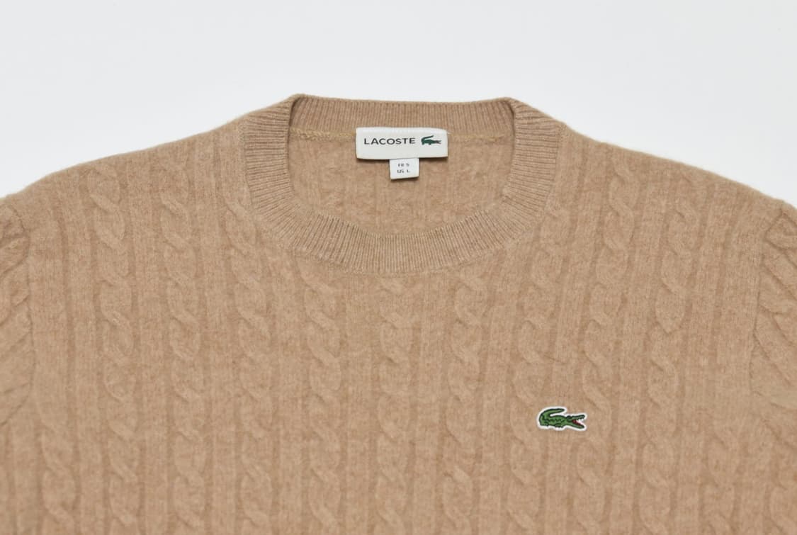라코스테 케이블 니트 L 100  베이지 새상품급 컨디션라코스테 케이블  상품이미지1